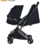 Youbi Toddler German Travel Light Stroller-Black with New Born Attachment